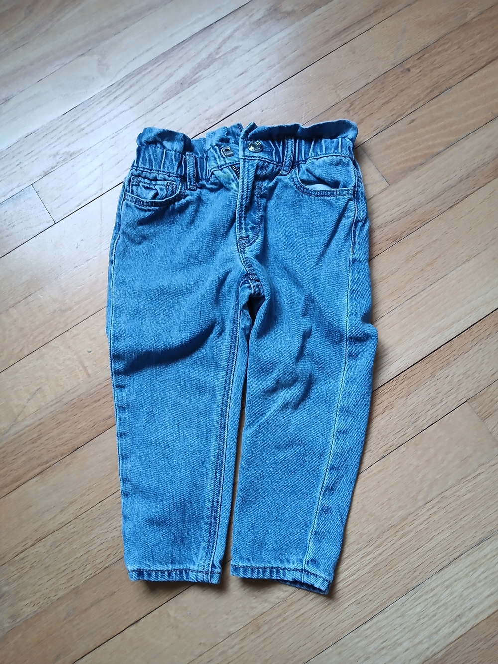 GAP Light Blue Ruffled Elastic Waist Jeans for Kids